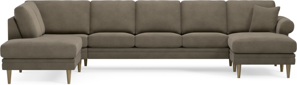 Eden - 3-sits soffa med divan vänster och schäslong höger - Beige