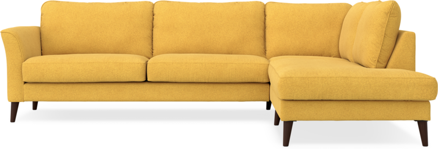 Bridge - 3-sits soffa med divan höger - Gul