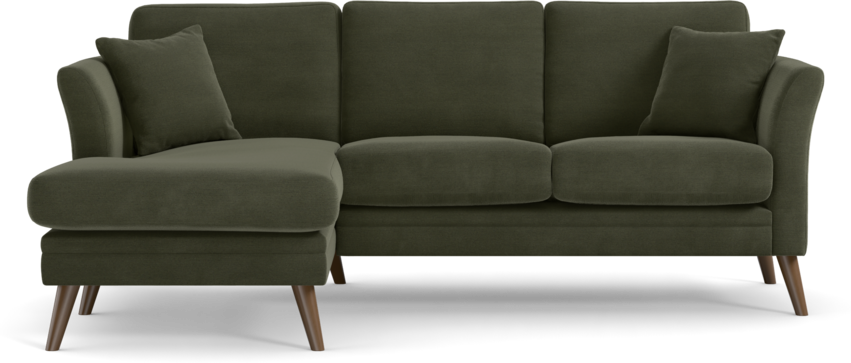 Eden - 2-sits soffa med schäslong - Grön