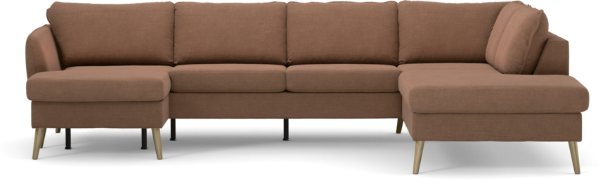 County - 3-sits soffa med schäslong vänster och divan höger - Orange