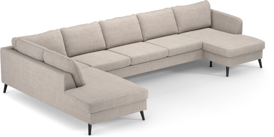 County - 4-sits soffa med divan vänster och schäslong höger - Beige
