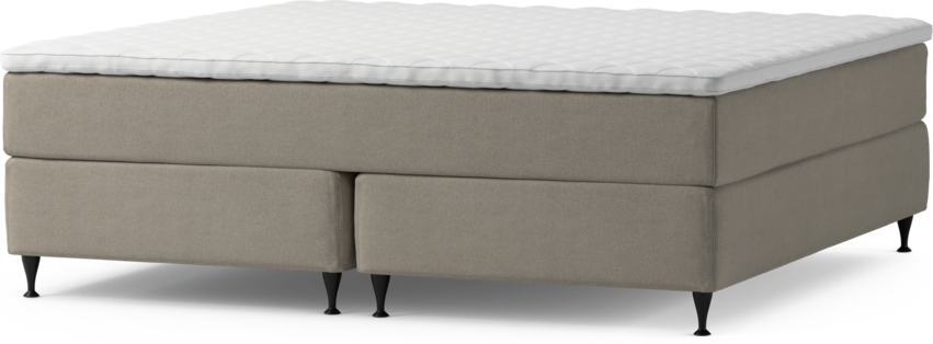 Delux Exclusive - Kontinentalsäng, dubbelsäng med bäddmadrass och sängben - Beige