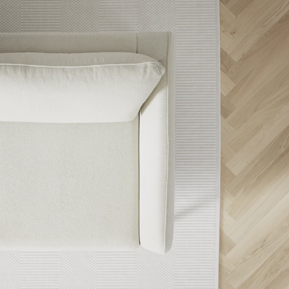 County - 3-sits soffa med divan vänster och schäslong höger - Vit