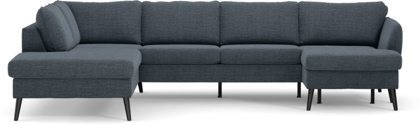County - 3-sits soffa med divan vänster och schäslong höger - Blå
