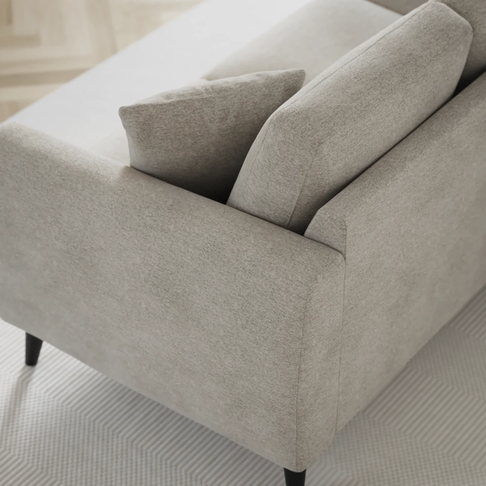 Eden - 3-sits soffa med divan vänster och schäslong höger - Grå