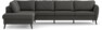 County - 3-sits soffa med divan vänster - Grå
