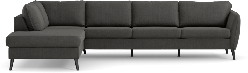County - 3-sits soffa med divan vänster - Grå
