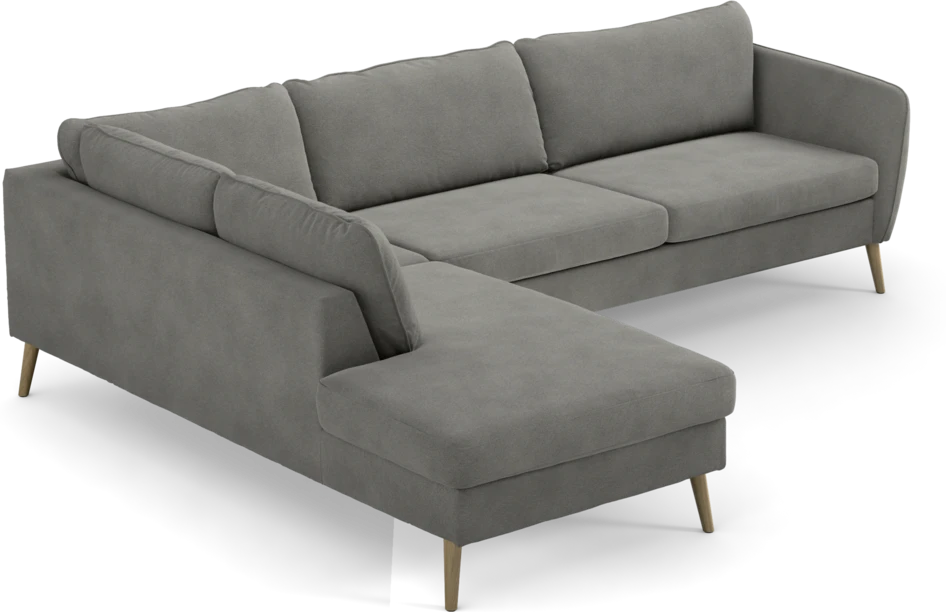 County - 2,5-sits soffa med divan vänster - Grå