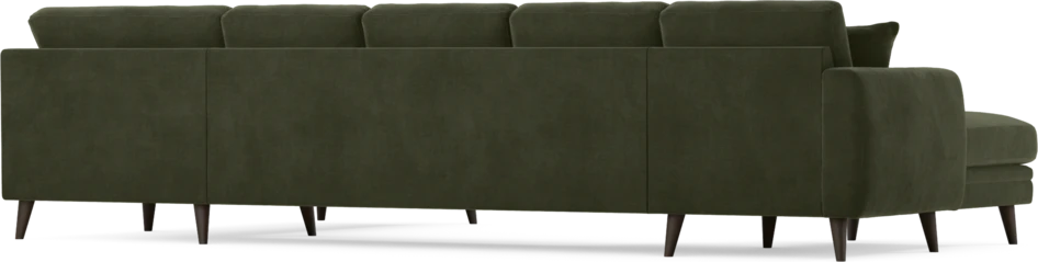 Eden - 3-sits soffa med schäslong vänster och divan höger - Grön