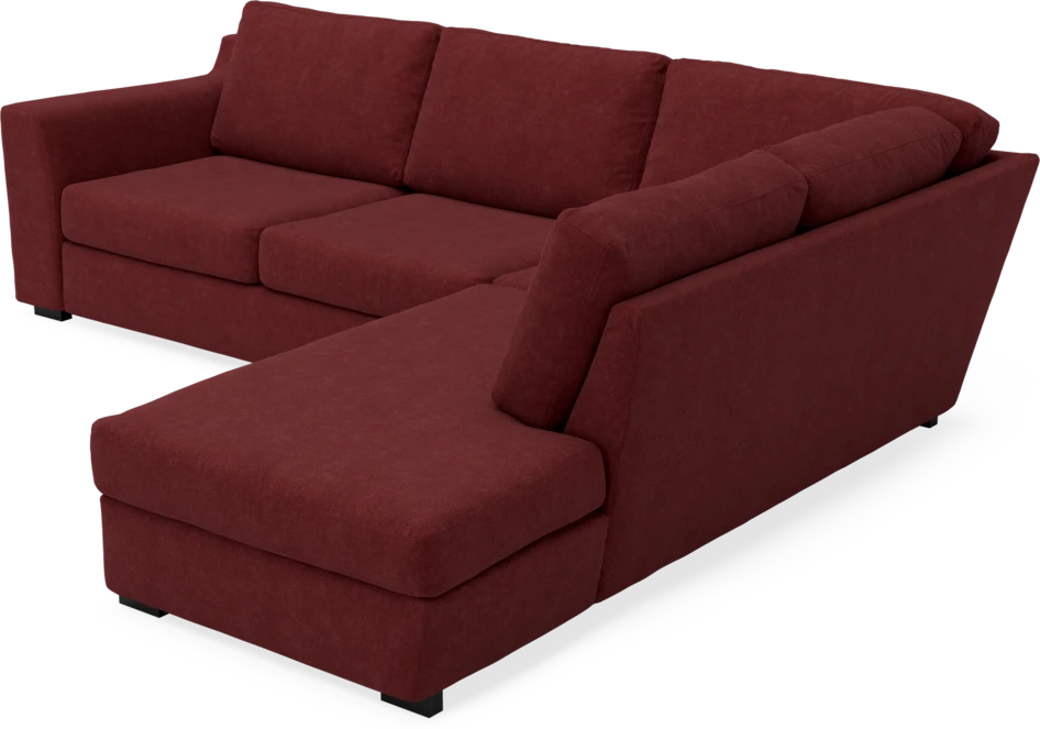 Friday - 2,5-sits soffa med divan höger - Rosa