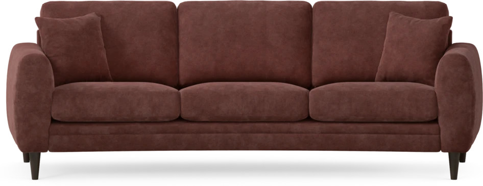 Eden - 3-sits soffa svängd - Röd