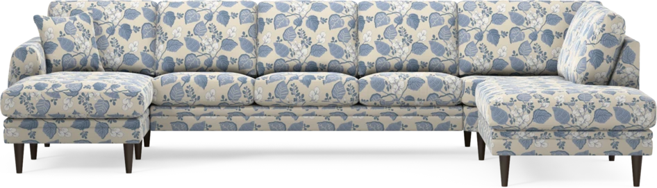 Eden - 3-sits soffa med schäslong vänster och divan höger - Flerfärgad