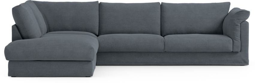 Cherrie Klädsel - 3-sits soffa med divan vänster - Blå