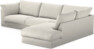 Cherrie Klädsel -  3-sits soffa med divan höger - Vit