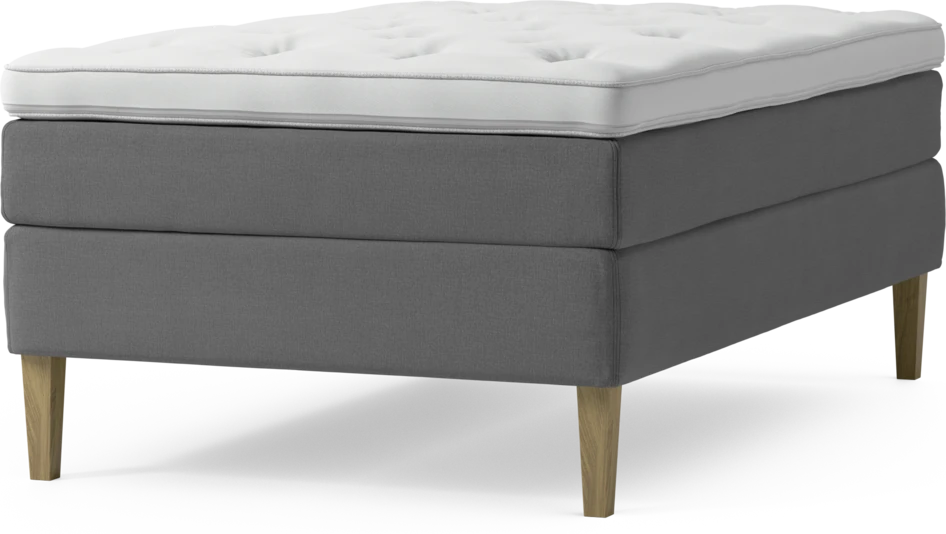 Delux Sense - Kontinentalsäng, enkelsäng 120 cm med bäddmadrass och sängben