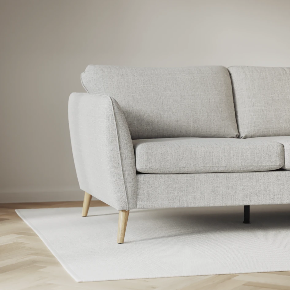 County - 2,5-sits soffa med divan vänster - Grå