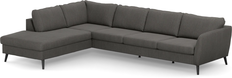 County - 3-sits soffa med divan vänster - Brun