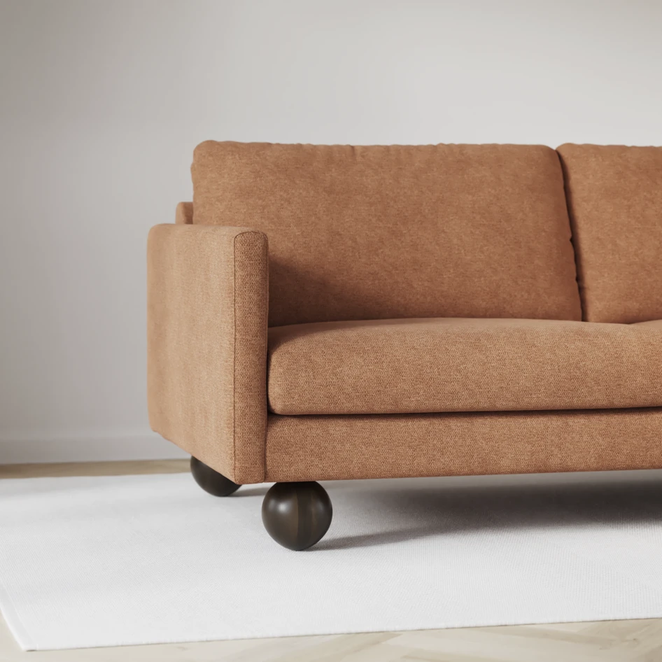 Madison Lux - Hörnsoffa 2+3-sits, hörn 1 - Orange