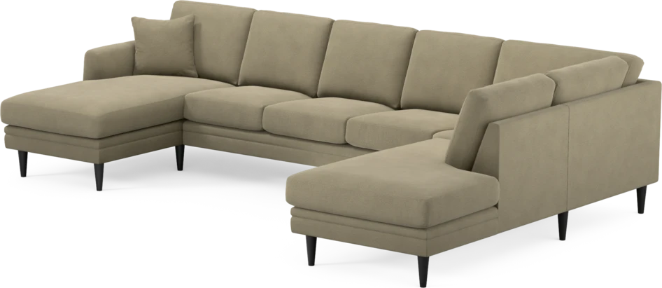 Eden - 3-sits soffa med schäslong vänster och divan höger - Beige