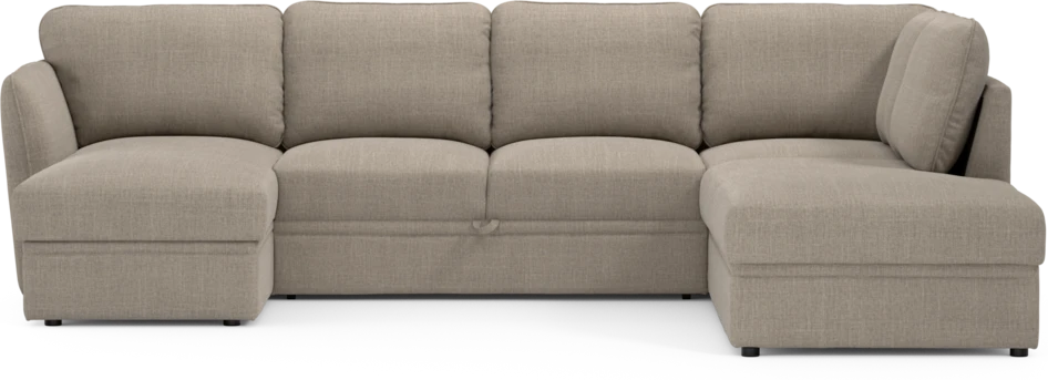 Öland - Bäddsoffa med schäslong vänster och divan höger - Beige