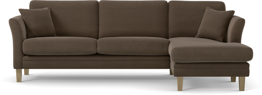 Eden - 2,5-sits soffa med schäslong - Brun