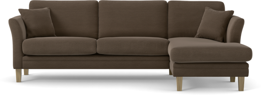 Eden - 2,5-sits soffa med schäslong - Brun