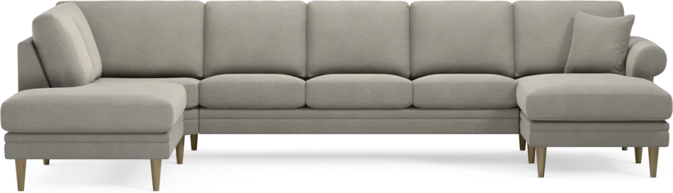 Eden - 3-sits soffa med divan vänster och schäslong höger - Grå