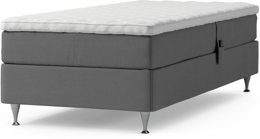 Delux Sense - Ställbar säng, enkelsäng med bäddmadrass och sängben