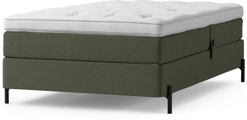 Delux Sense - Ställbar säng, enkelsäng med bäddmadrass och sängben