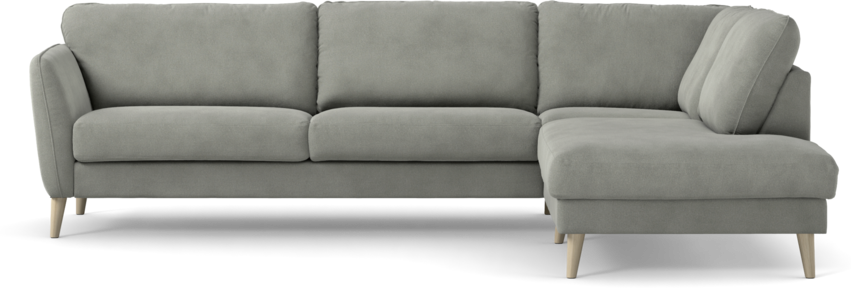 Bridge - 3-sits soffa med divan höger - Grå