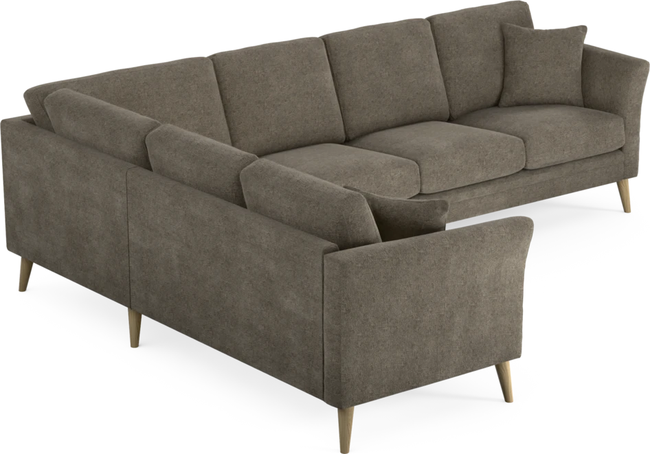 Eden - Hörnsoffa, 2+3-sits - Brun