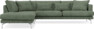 Harper - 3-sits soffa med divan vänster - Grön