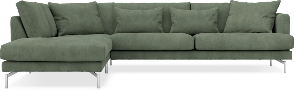 Harper - 3-sits soffa med divan vänster - Grön