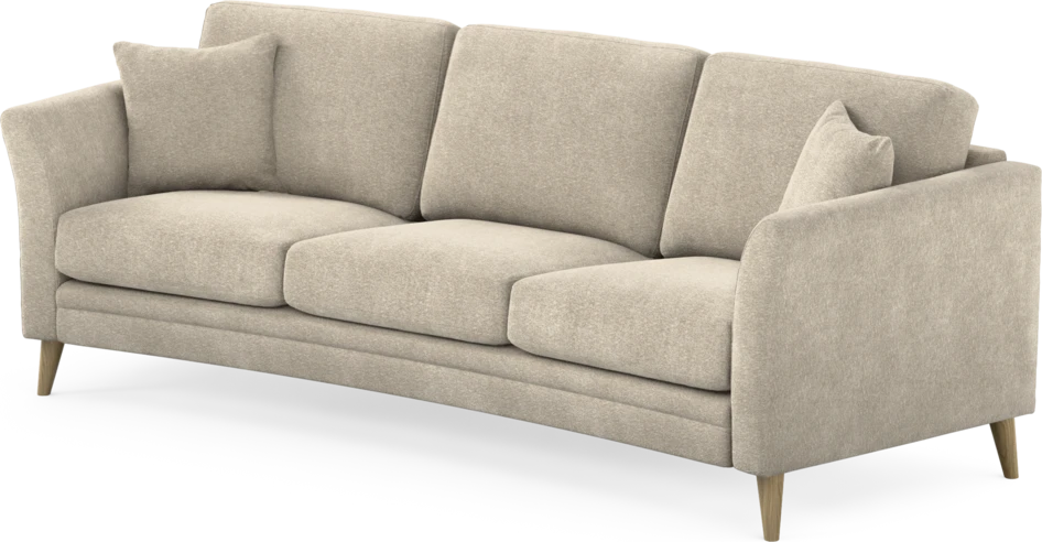Eden - 3-sits soffa svängd - Beige