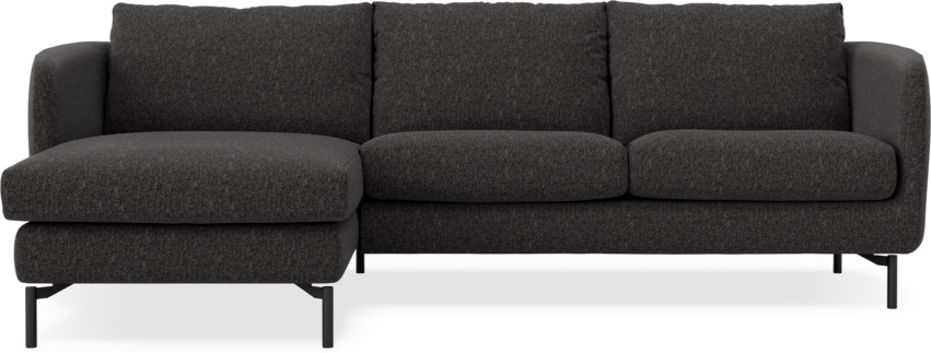 Madison Lux - 2-sits soffa med schäslong vänster - Svart
