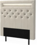 New York led - Sänggavel, 90-210 cm - Beige