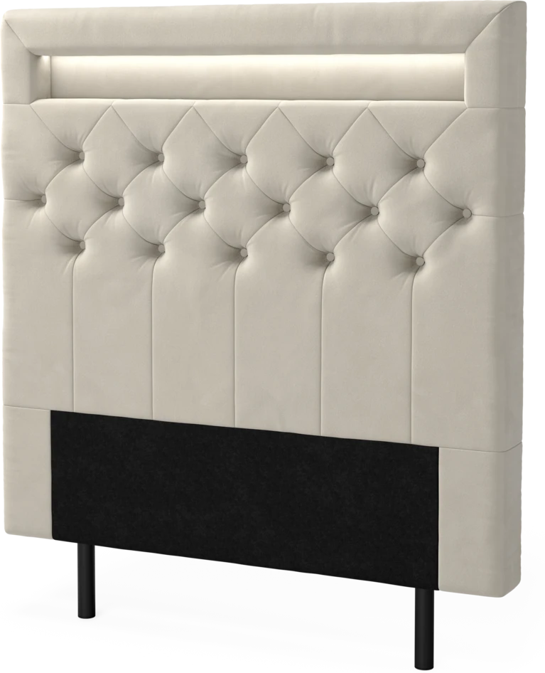 New York led - Sänggavel, 90-210 cm - Beige