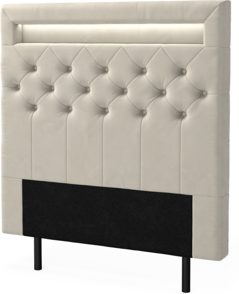 New York led - Sänggavel, 90-210 cm - Beige