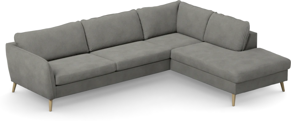 County - 2,5-sits soffa med divan höger - Grå