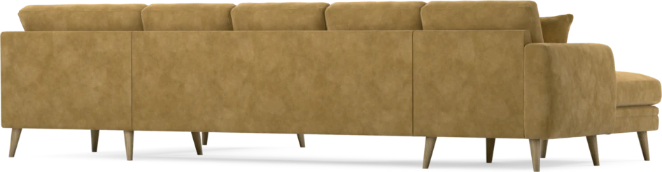 Eden - 3-sits soffa med schäslong vänster och divan höger - Gul