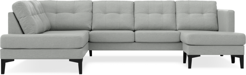 Rio - 3-sits soffa med divan vänster och schäslong höger - Grå