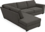 Friday - 2,5-sits soffa med divan vänster - Grå