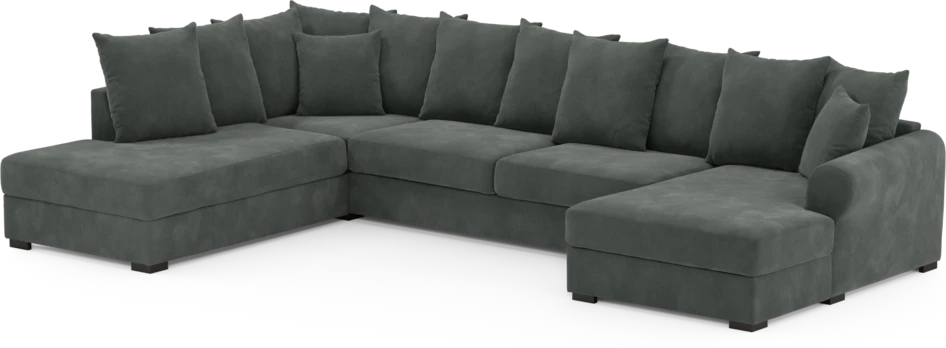 Town - 3-sits soffa med divan vänster och schäslong höger - Grå