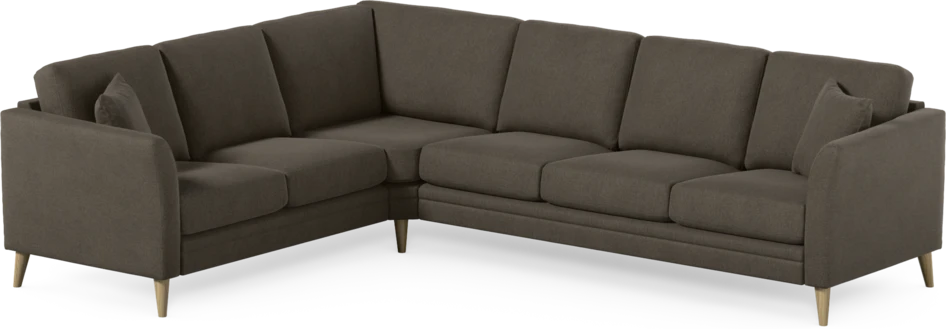 Eden - Hörnsoffa, 2+3-sits - Brun