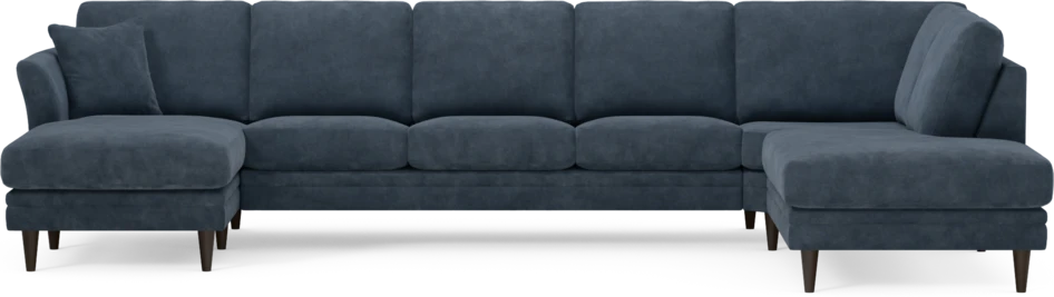 Eden - 3-sits soffa med schäslong vänster och divan höger - Blå