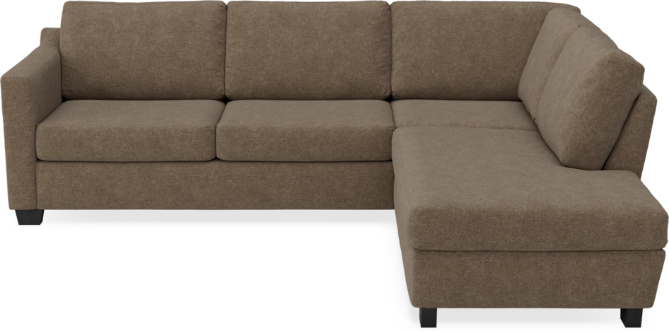 Friday - 2,5-sits soffa med divan höger - Brun