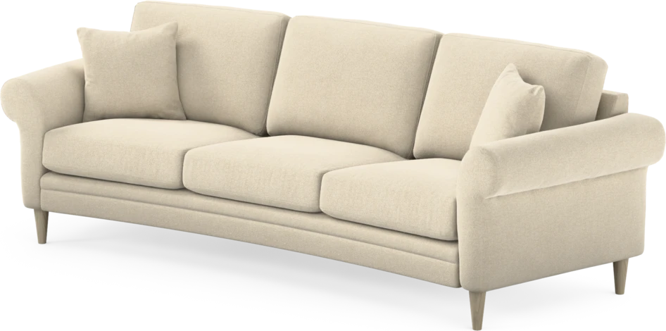 Eden - 3-sits soffa svängd - Beige