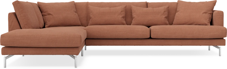 Harper - 3-sits soffa med divan vänster - Orange
