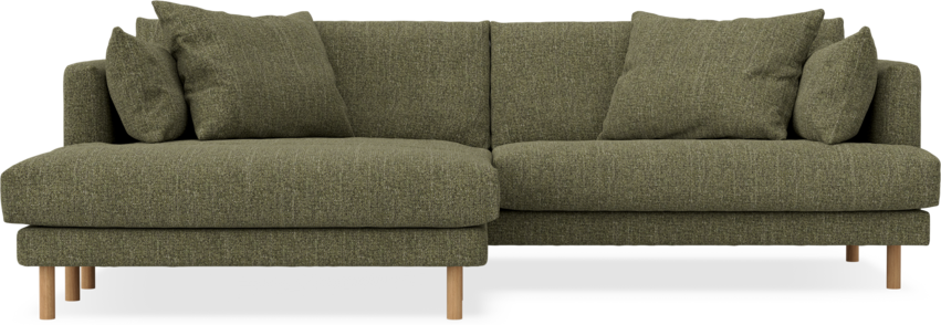 Harper - 4-sits med schäslong XL vänster - Grön