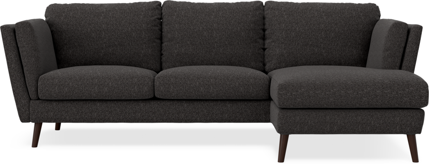 Madison Lux - 2-sits soffa med schäslong höger - Svart